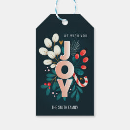 Etiquetas Para Regalos Le Deseamos JOVEN, Navidades Candy Cane & Foliage