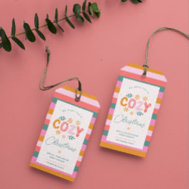 Etiquetas Para Regalos Le deseamos una acogedora franja brillante a Navid