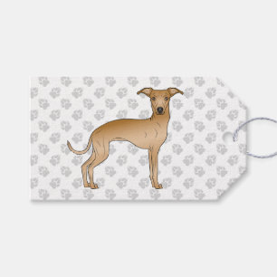 Etiquetas Para Regalos Lebrel italiano cervato Diseño de perro de dibujos