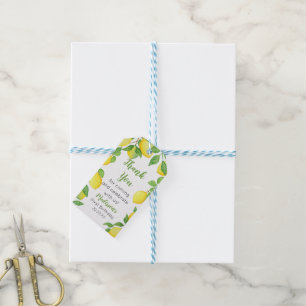 Etiquetas Para Regalos Lemon Birthday Party Thank you tag 