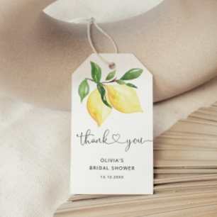 Etiquetas Para Regalos Lemon Bridal Shower Gracias por Favor Tags