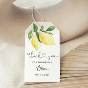 Etiquetas Para Regalos Lemon Bridal Shower Gracias por Favor Tags
