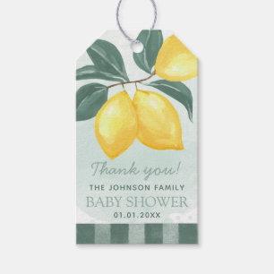 Etiquetas Para Regalos Lemon Citrus Greenery Gracias Por Favor De La Etiq