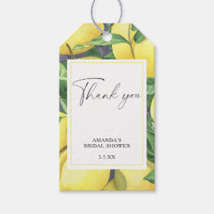 Etiquetas Para Regalos Lemon Citrus - Tarjeta de agradecimiento al Boda