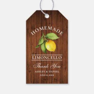 Etiquetas Para Regalos Lemon Wood Limoncello Boda Gracias