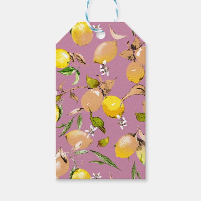 Etiquetas Para Regalos Lemones acuarelas 25 (Anverso)