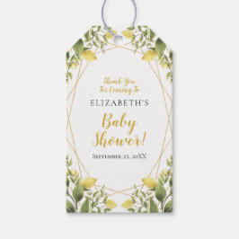 Etiquetas Para Regalos Lemons Greenery Baby Shower