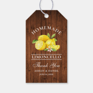 Etiquetas Para Regalos Lemons Wood Limoncello Boda Gracias