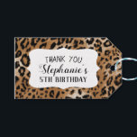 Etiquetas Para Regalos Leopard Animal Print Kids Birthday Fiesta<br><div class="desc">Etiquetas de regalo de fiesta de cumpleaños para niños con huellas de animales leopardo.</div>