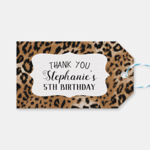 Etiquetas Para Regalos Leopard Animal Print Kids Birthday Fiesta