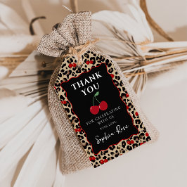 Etiquetas Para Regalos Leopard Cheetah Cherry Birthday Gift Tags