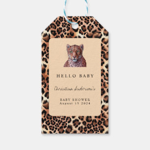 Etiquetas Para Regalos Leopard Luxury Lion Tiger Wool Pattern Baby Shower