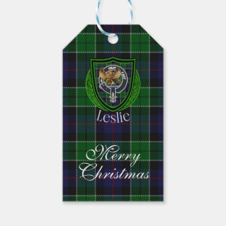 Etiquetas Para Regalos Leslie Scottish Clan Tartan & Crest