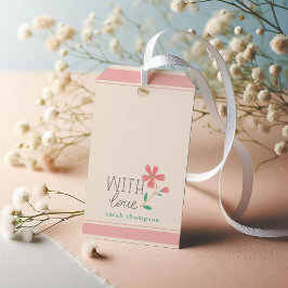 Etiquetas Para Regalos Letaje de mano floral de cucharita