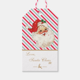 Etiquetas Para Regalos Letra festiva Stripe de Santa