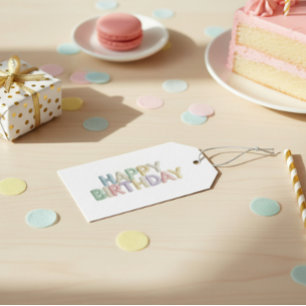 Etiquetas Para Regalos Letras de Fieltro para Pastel Feliz Cumpleaños