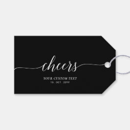 Etiquetas Para Regalos Letras Negras Elegantes y con Estilo para Evento d