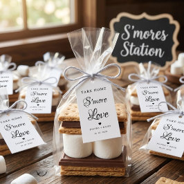 Etiquetas Para Regalos Letrero de boda de amor de S'more para llevar a ca