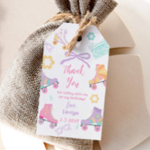 Lets Roll Roller Skate Retro Birthday Thank you