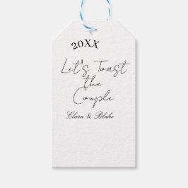 Etiquetas Para Regalos Let's toast the couple engagement wedding party ye