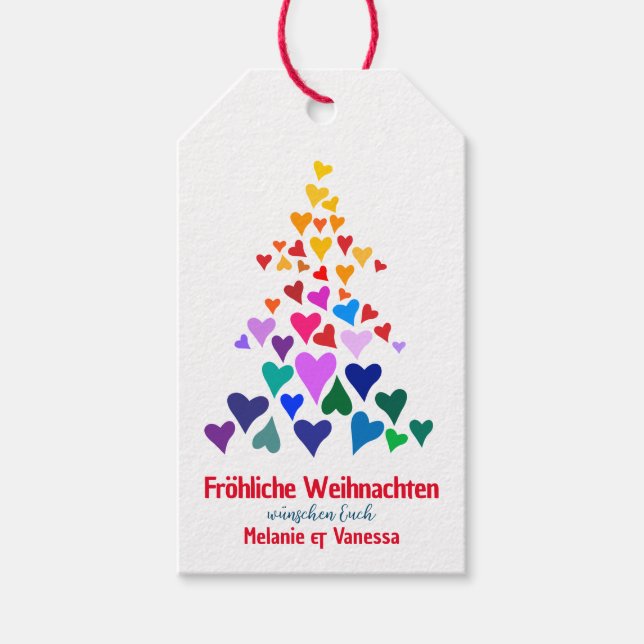 Etiquetas Para Regalos  Lgbtqia Weihnachten  (Anverso)