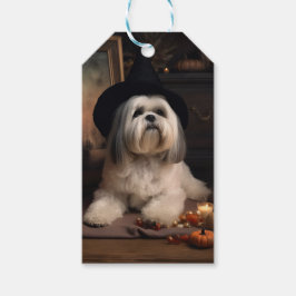 Etiquetas Para Regalos Lhasa Apso Pumpkins Halloween Scary