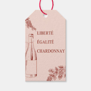 Etiquetas Para Regalos Liberté Égalité Chardonnay Funny Wine Ilustracion