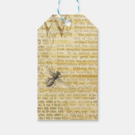 Etiquetas Para Regalos Libreta de recortes con letra de abeja melífera vi