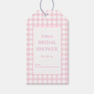 Etiquetas Para Regalos Light pink Classic design Bridal Shower Gift Tag