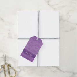 Etiquetas Para Regalos Lilac Damask Wedding Gracias