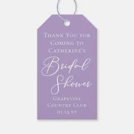 Etiquetas Para Regalos Lilac Purple Bridal Shower Party Personalized