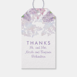 Etiquetas Para Regalos Lilacs - Colores de agua florales Elegante Boda