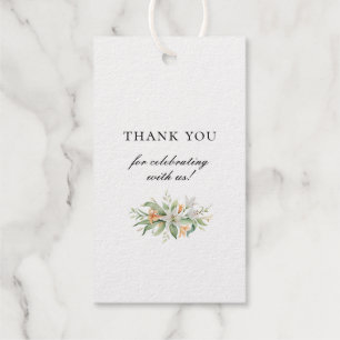 Etiquetas Para Regalos Lily Floral Botánica Gracias Por Favor