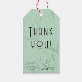 Etiquetas Para Regalos Lily of Valley || Green suave Gracias a ti con grá