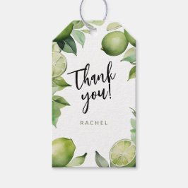 Etiquetas Para Regalos Lime folliage gracias