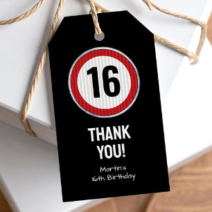 Etiquetas Para Regalos Límite de velocidad en 16 cumpleaños