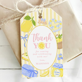 Etiquetas Para Regalos Limonada de Limón Cítrico de Verano Cumpleaños 1 