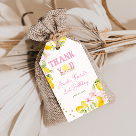 Etiquetas Para Regalos Limonada Floral Cumpleaños Gracias