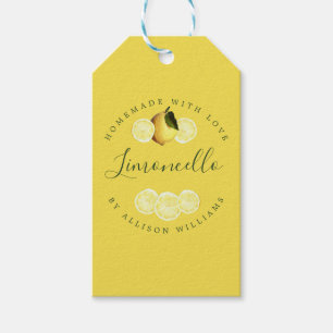 Etiquetas Para Regalos Limoncello Amarillo Casero Personalizado