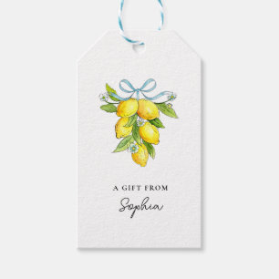 Etiquetas Para Regalos Limones acuarelas de Italia