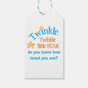 Etiquetas Para Regalos Lindo Eres Amado Pequeña Estrella Clásico