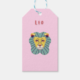 Etiquetas Para Regalos Lindo Leo, zodiaco, impresión de signo estelar