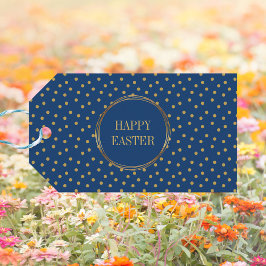 Etiquetas Para Regalos Lindo moderno puntos polka dorados Pascua cristian