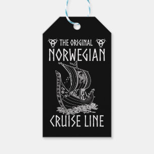 Etiquetas Para Regalos Línea de crucero noruega original - Viaje nostálgi
