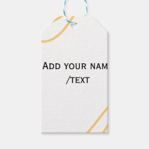 Etiquetas Para Regalos Líneas de texto de mensaje de nombre de borde espa