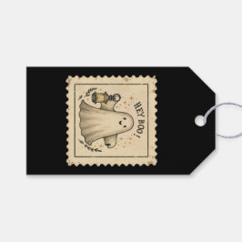 Etiquetas Para Regalos Linterna fantasma de Halloween - "Hey Boo"