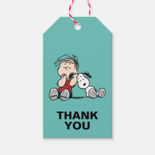 Etiquetas Para Regalos Linus consolado con el oído de Snoopy