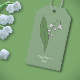 Etiquetas Para Regalos Lirio botánico de la flor del Pastel del Valle