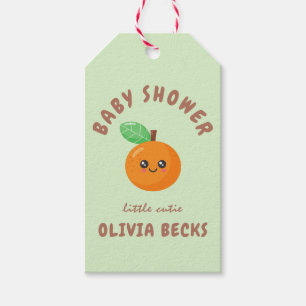 Etiquetas Para Regalos Little Cutie Naranja Baby Shower