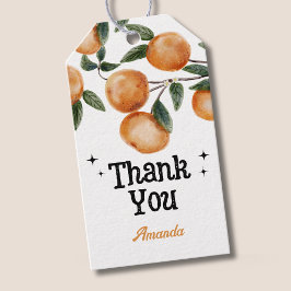 Etiquetas Para Regalos Little Cutie Orange Citrus Thank You